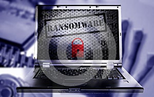 Ransomware computer concept