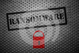 Ransomware cybercrime concept