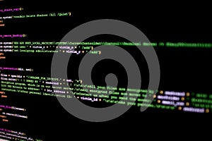 Ransomware source code. Malicious script source code
