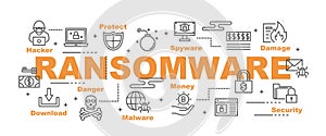 Ransomware vector banner