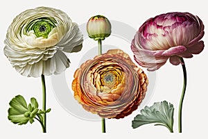 Ranunculus -These colorful and ruffled flowers