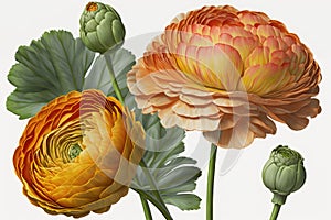 Ranunculus -These colorful and ruffled flowers