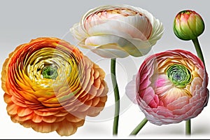 Ranunculus -These colorful and ruffled flowers