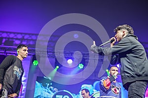 Rap battling performance