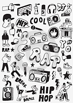 Rap doodles set