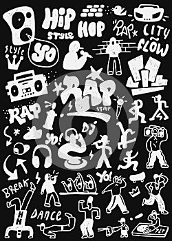 Rap doodles set