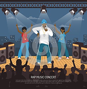 Rap Music Concert Flat Poster