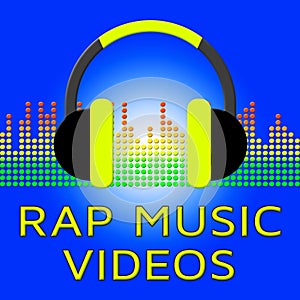 Rap Music Videos Means Spoken Songs 3d Illustration photo