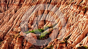 Rapa Rosie in Romania , red mountain with red rock