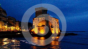 Rapallo castle night