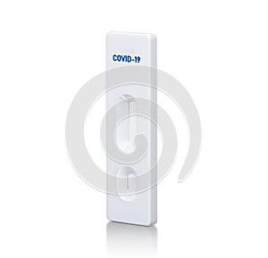 Rapid antigen test cassette for Covid-19 isolate , quick test laboratory equipment with clipping path put on background