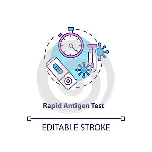 Rapid antigen test concept icon