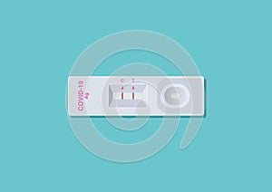 Rapid Antigen Test kit Flat style icon