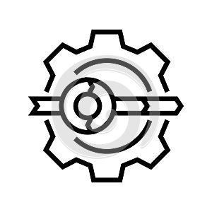 rapid application development software line icon vector illustration