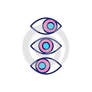 Rapid eye movements RGB color icon