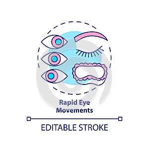 Rapid eyes movement concept icon