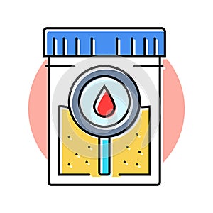 rapid heartbeat palpitations disease symptom color icon vector illustration