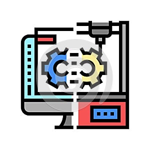 rapid prototyping color icon vector illustration