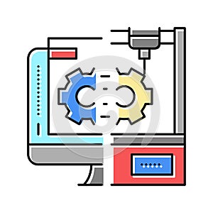 rapid prototyping color icon vector illustration