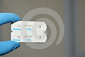 Rapid test cassette kit with negative results for Hepatitis C virus antibodies, Human Immune virus and Hepatitis B