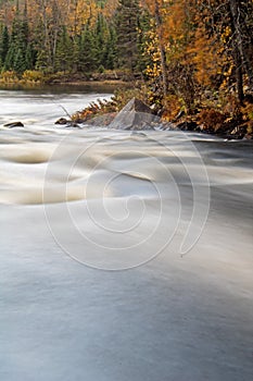 Rapids Below The Waterfall On The York River