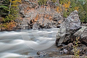 Rapids And Cliffs Along The York River