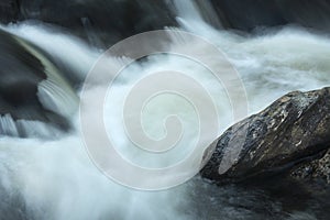 Rapids in Eightmile River of Devil`s Hopyard State Park, Connecticut