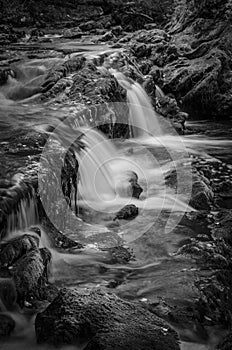 Rapids on fast river