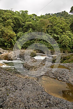 Rapids on the Hollin River in Ecuador photo