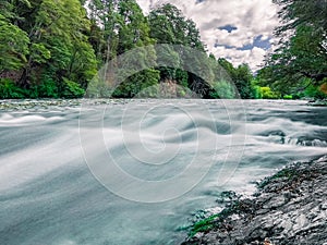 Rapids of the Manso River in the forest