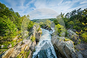 Rapids in the Potomac River at Great Falls, seen from Olmsted Is