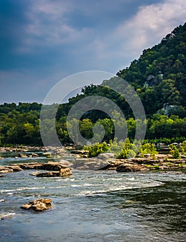 Rapids on the Potomac River in Harpers Ferry, West Virginia.