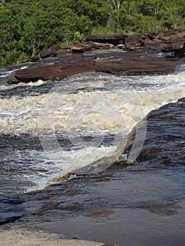 Rapids of the river in the Amazon