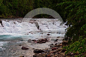 Rapids and Rock of McDonald Creek