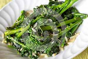 Rapini and asparagus salad