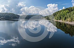 The Rappbode Dam lake in Harz, Germany