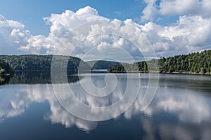 The Rappbode Dam lake in Harz, Germany