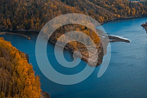 Rappbodetalsperre and Rappbode River in Harz Mountains National Park, Germany