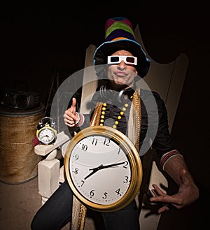 Rapper with Large Clock