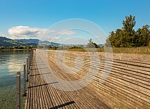 The Rapperswil-Hurden bridge in Switzerland