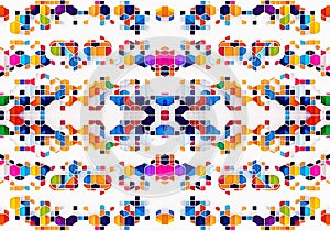Cool Seamless pattern of abstract lines and squares irregulars for repeat background. Generative AI
