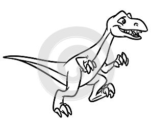 Raptor dinosaur Jurassic period coloring pages