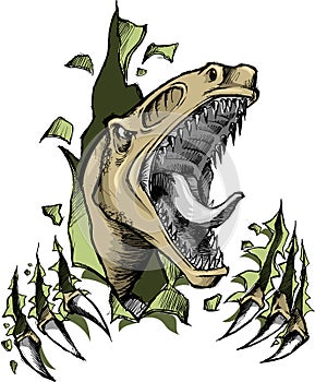 Raptor dinosaur Vector