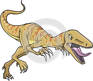 Raptor Dinosaur Vector Illustration
