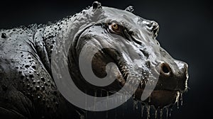 Raptor Hippopotamus: Epic Portraiture Of A Decaying Hybrid Creature