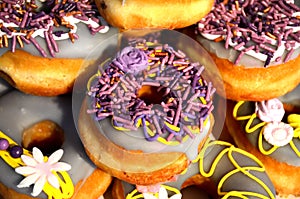 Rapunzel inspired doughnut birthday cake