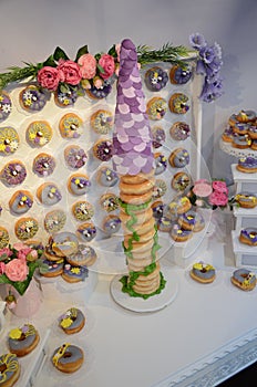 Rapunzel inspired doughnut birthday cake photo