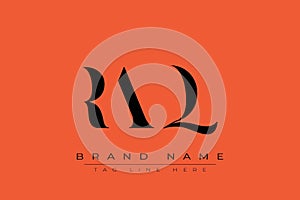RAQ abstract letter logo design