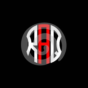 RAQ letter logo abstract creative design.