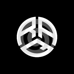 RAQ letter logo design on black background. RAQ creative initials letter logo concept. RAQ letter design